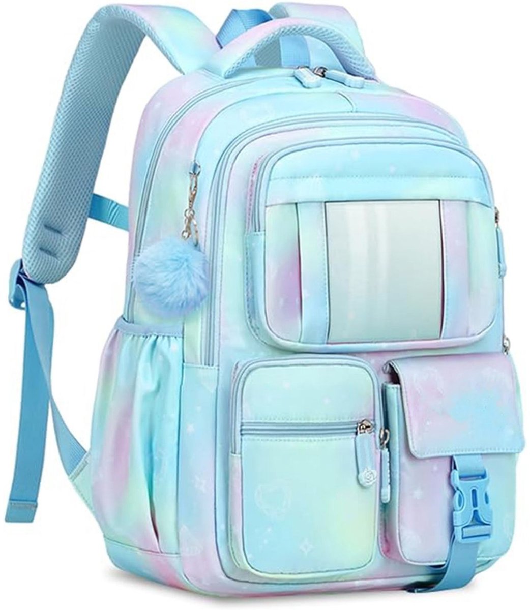 DailySupplies® Boekentas Meisjes Lagere School - Schooltas Eersteleerjaar Groot - 21L - Blauw
