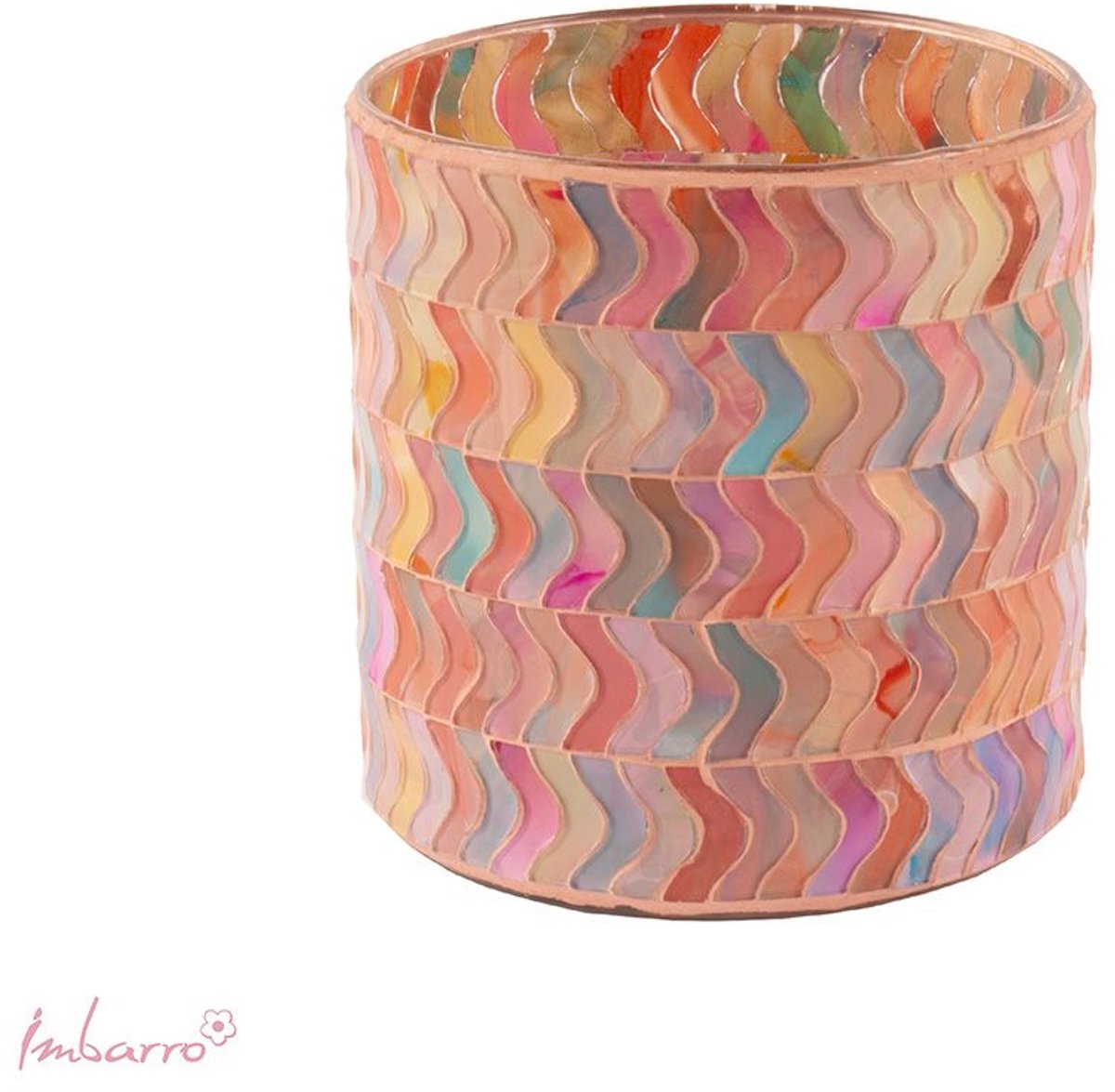 Imbarro Home & Fashion - Windlicht Lynn L - Multi, Roze - 12.75 X 12.75 cm