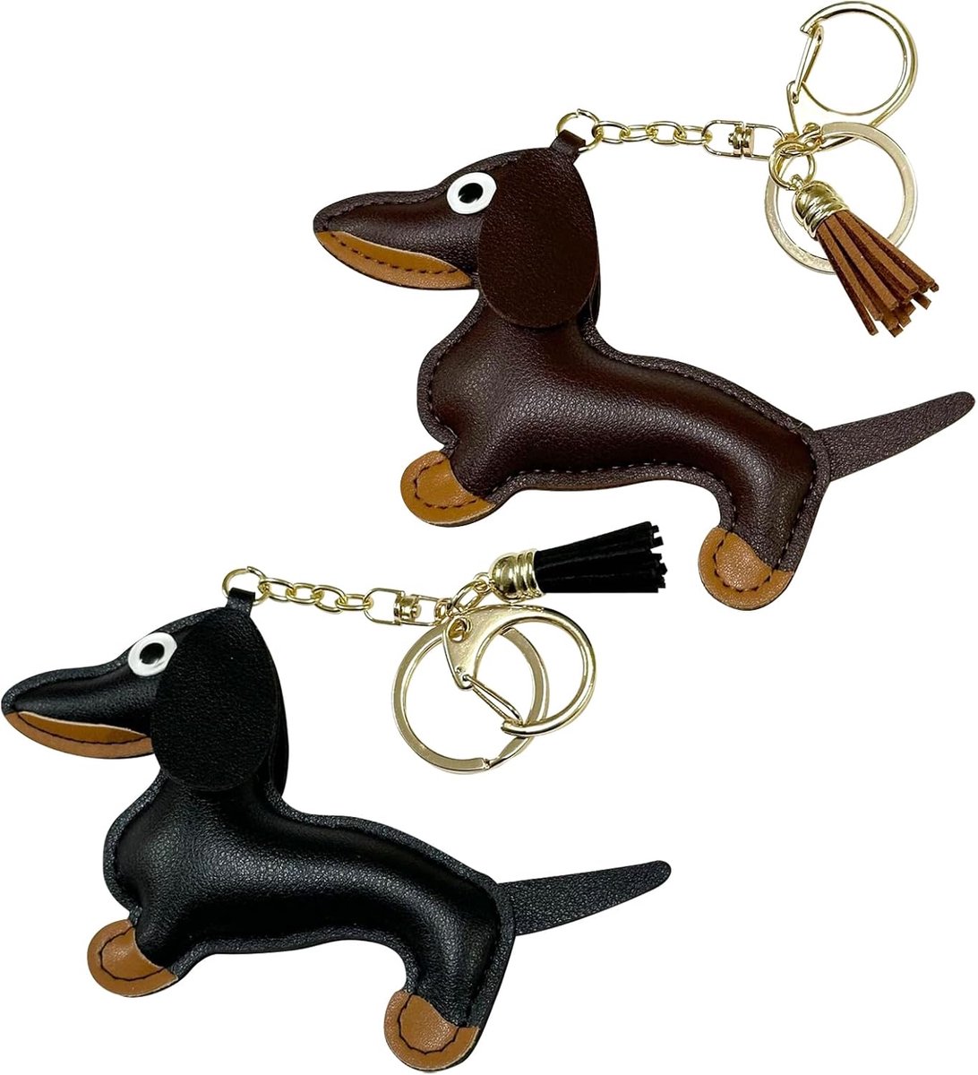 Teckel, zakhanger, cadeau voor dierenliefhebbers (zwart, donkerbruin)