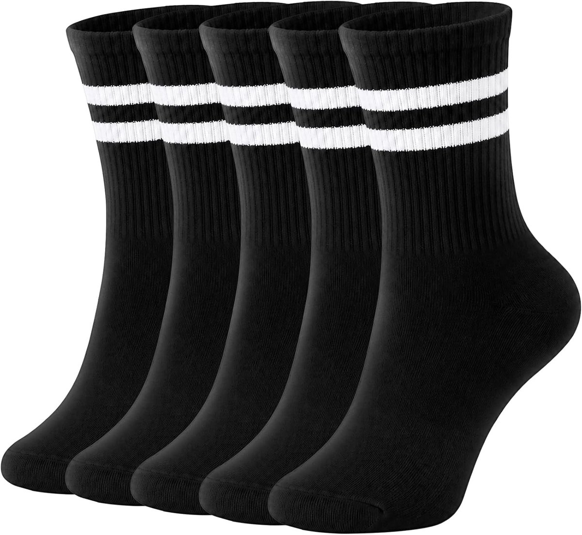 Crew-sokken voor dames, zacht, ademend, antislip, grip