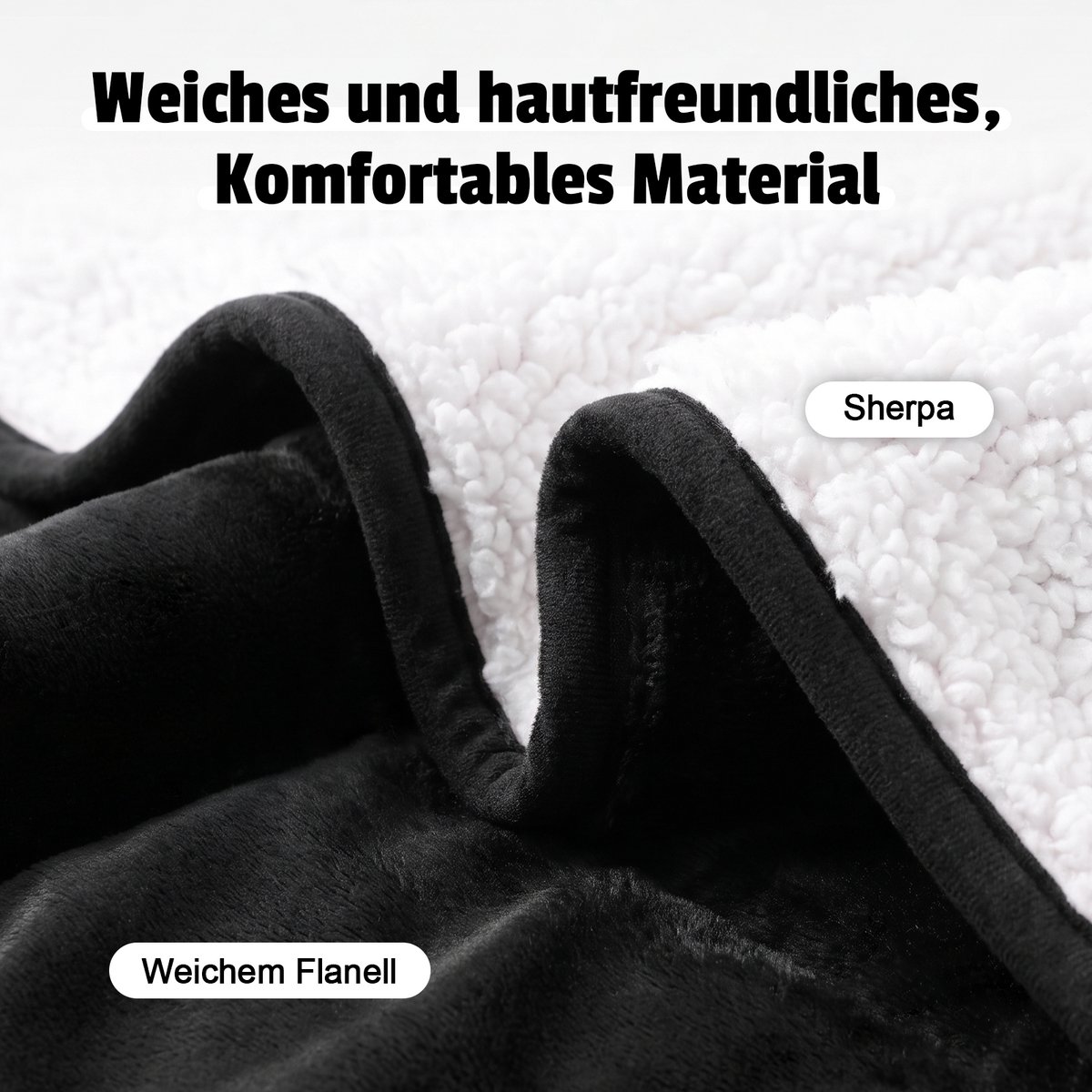 NETTLIFE-Elektrische deken van 180x130 cm - Dubbellaags flanel en lamsvacht - 6 temperatuurinstellingen - Timer van 10 uur - Wasbaar - Oververhittingsbeveiliging - Zwart - Perfect voor gebruik in bed | op de bank | op kantoor of op de camping — cadeau in Wonen & Interieur - foto 2