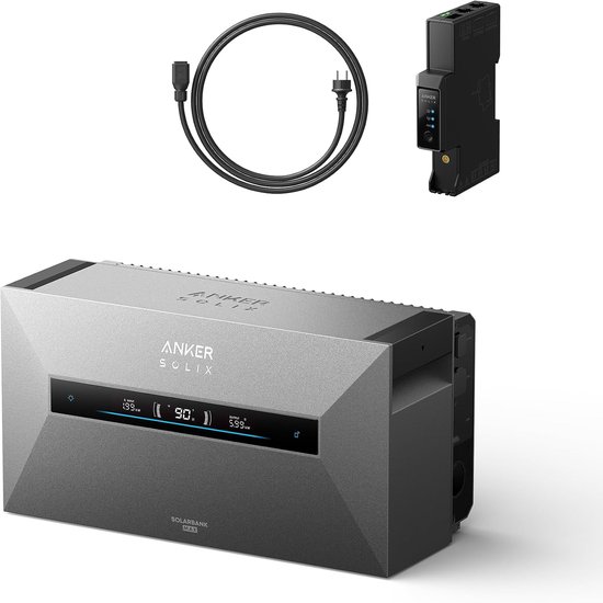 Anker SOLIX Solarbank Max AC - 7kWh plug-and-play thuisbatterij - 3500W vermogen - 10.000 cycli - 5 minuten installatie - met omvormer - Plug & Play - alles-in-één ontwerp