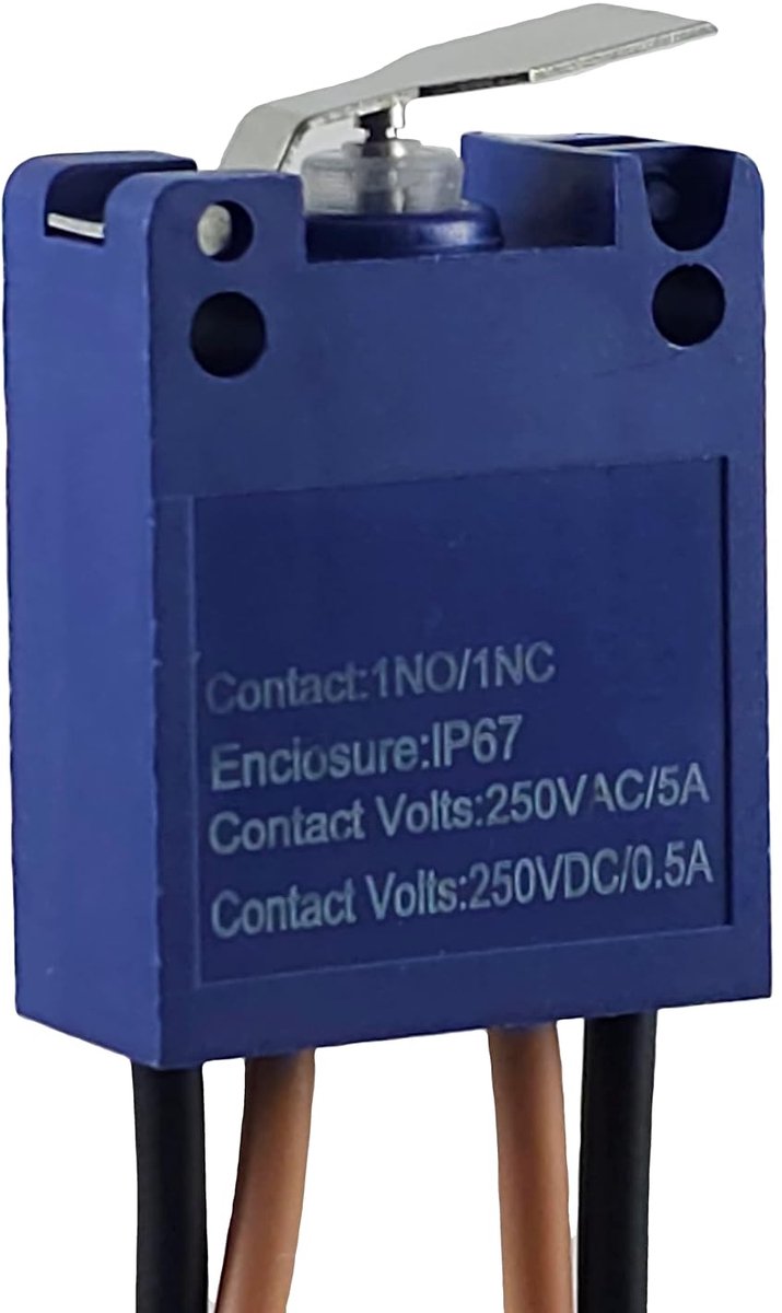 Drukschakelaar, waterdicht, sluiter en opener met dubbelzijdig liftend contactsysteem, eenheidschakelaar, deurcontactschakelaar, LED (laagspanning) of 230 V (hoog volt) aan/uit