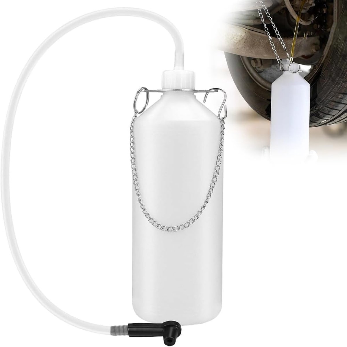Remvloeistofreservoir met 60 cm slang en rubberen adapter, remontluchtingsapparaat, vervanging van remolie, remontluchter, remontluchterflesje