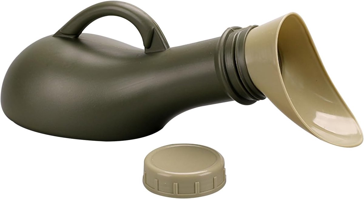 1 stuk urinoir, urinemonsterfles, draagbaar urinoir, hulpmiddel voor gehandicapten, reis-urinoir, heren-urineflesje voor bed, heren urineflesje met deksel, camping-gadget, noodtoilet