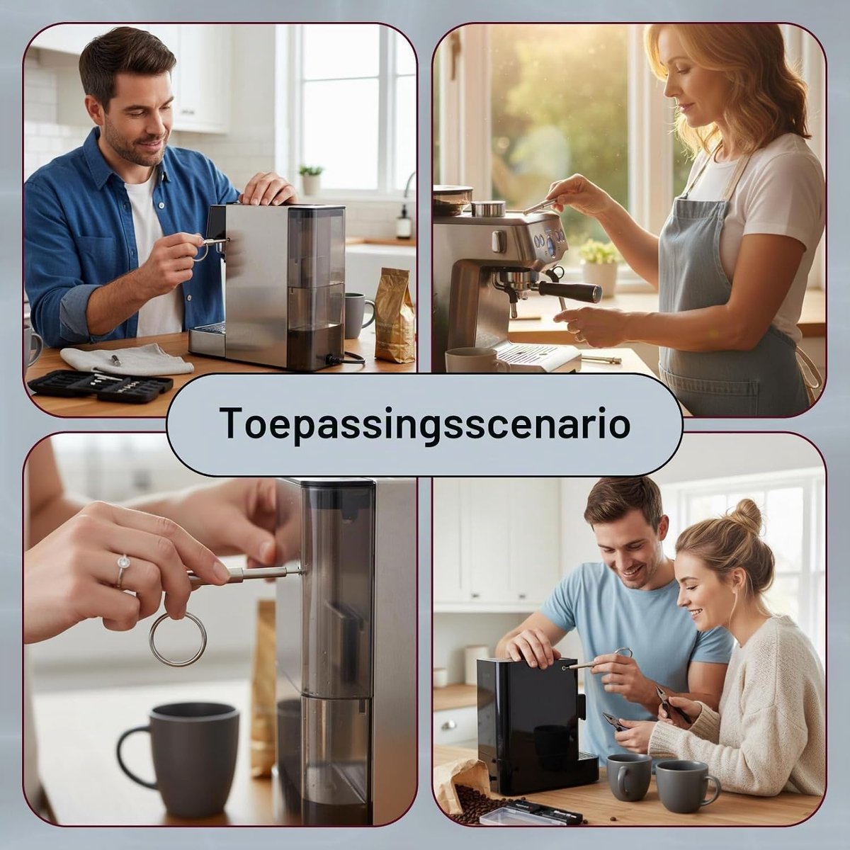 1 stuk Ovale kopsleutel, Jura ovale kopsleutel, reparatie- en onderhoudsgereedschap voor volautomatische koffiemachines, sleutel met sleutelring, voor ovale schroefkoppen in het apparaat thumbnail 4
