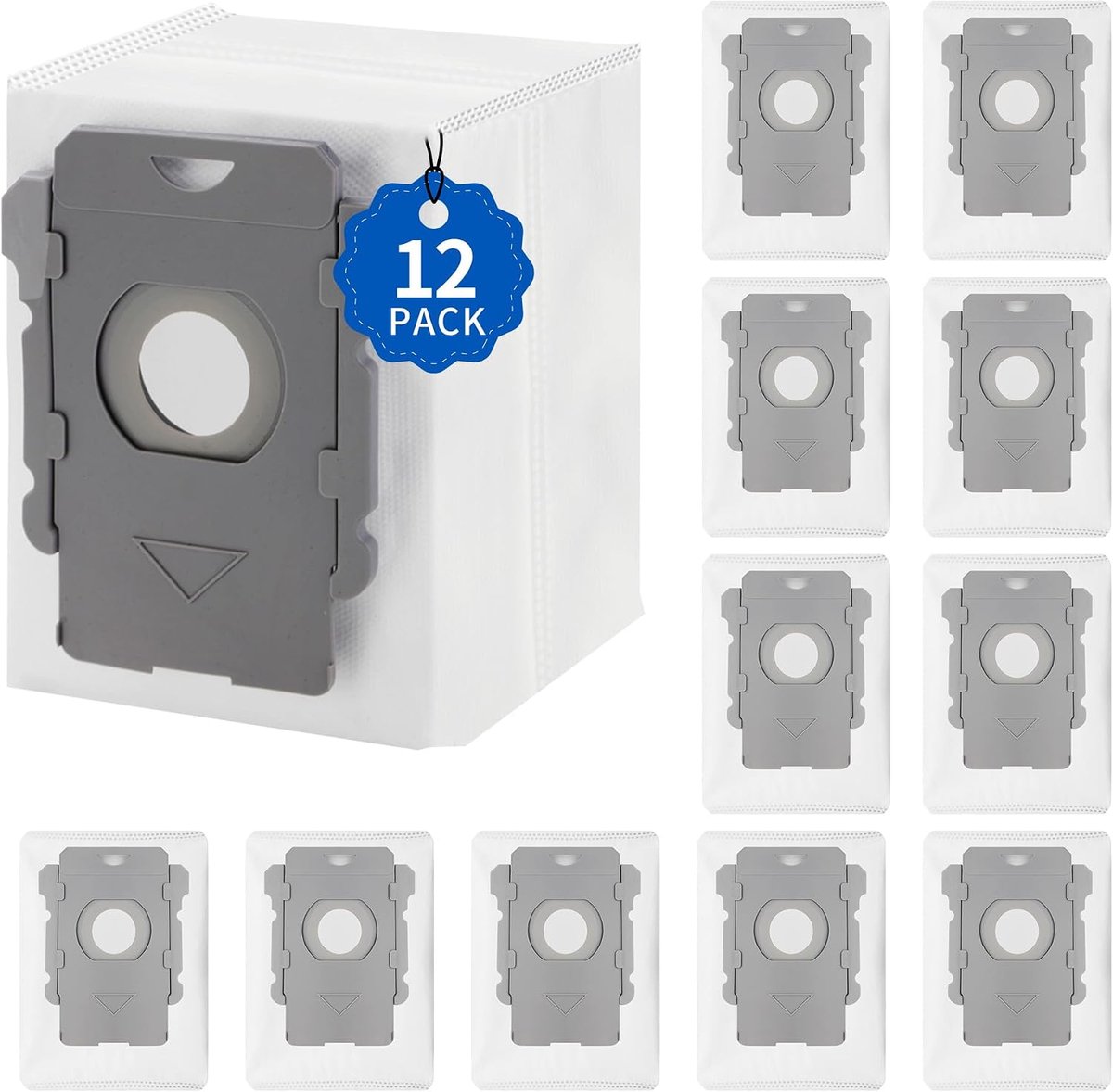 12 stuks i7 stofzuigerzak, vervangende stofzak voor i7 i7+ i7 Plus, i8, i8+, i3, i3+, i4, i4+, i6, i6+, j7, j7+, s9, s9+ voor i7 reserveonderdelen, voor zuigstation