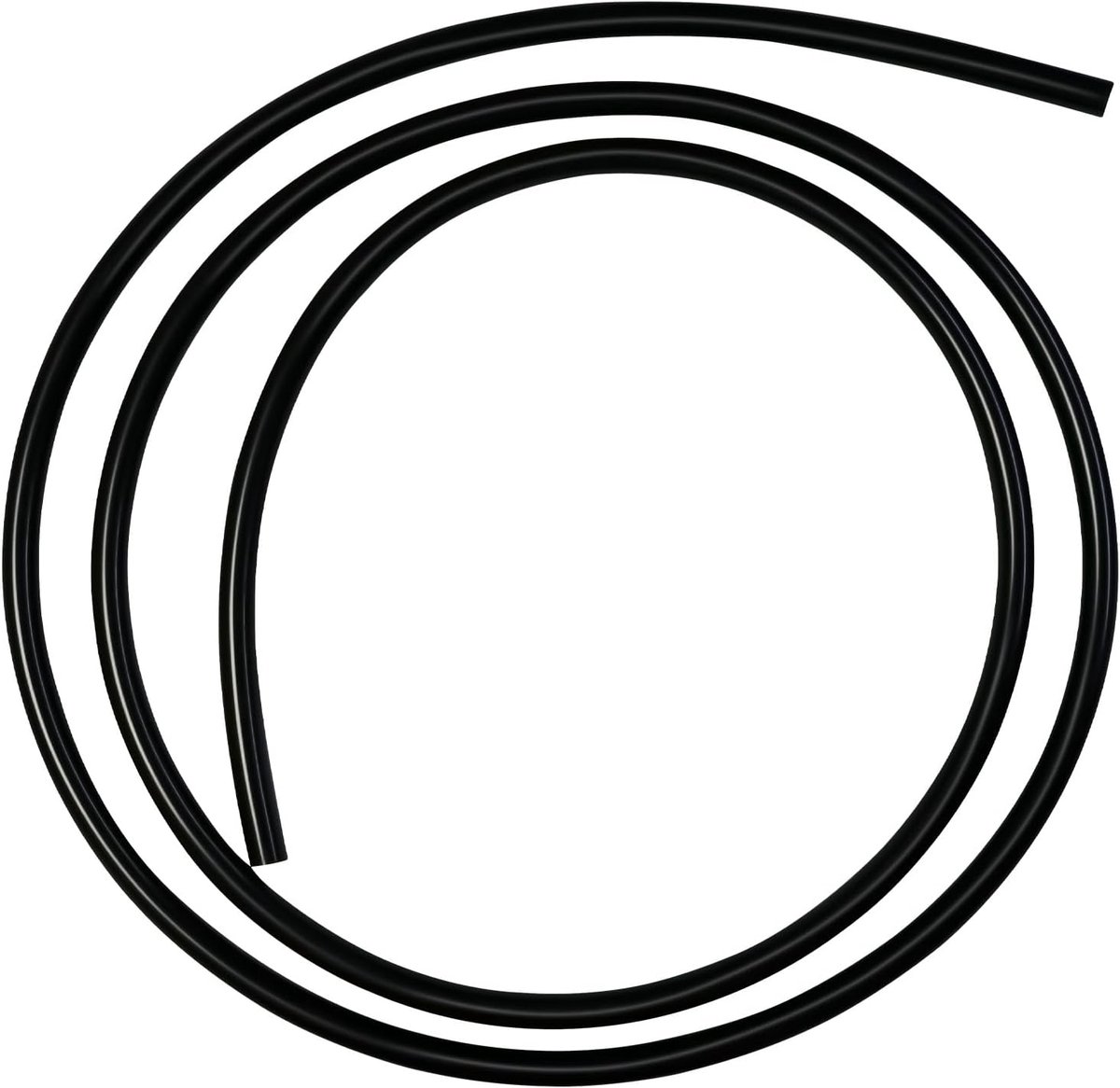 Siliconen slang, 9 mm binnendiameter x 12 mm buitendiameter 2,5 m lengte siliconen slang voor aquariumpompen en luchtslangen, zwart