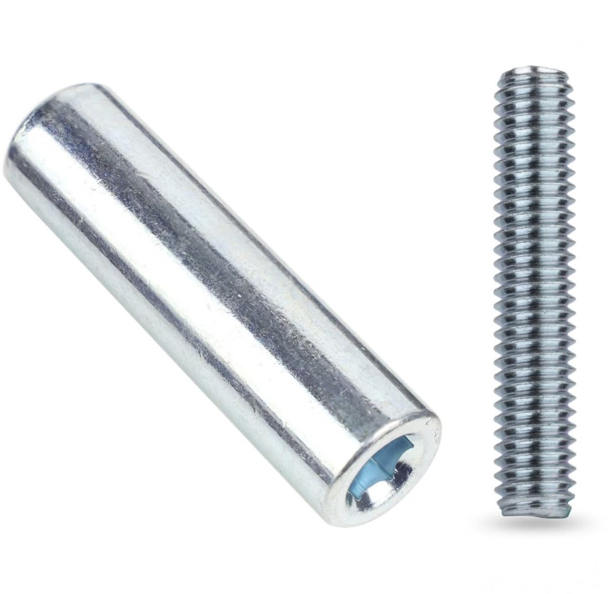 Hardware Parts Bedframeset - Lange ronde huls en draadstang (vervanging voor IKEA onderdeel #106986 + 100013) - Set van 4