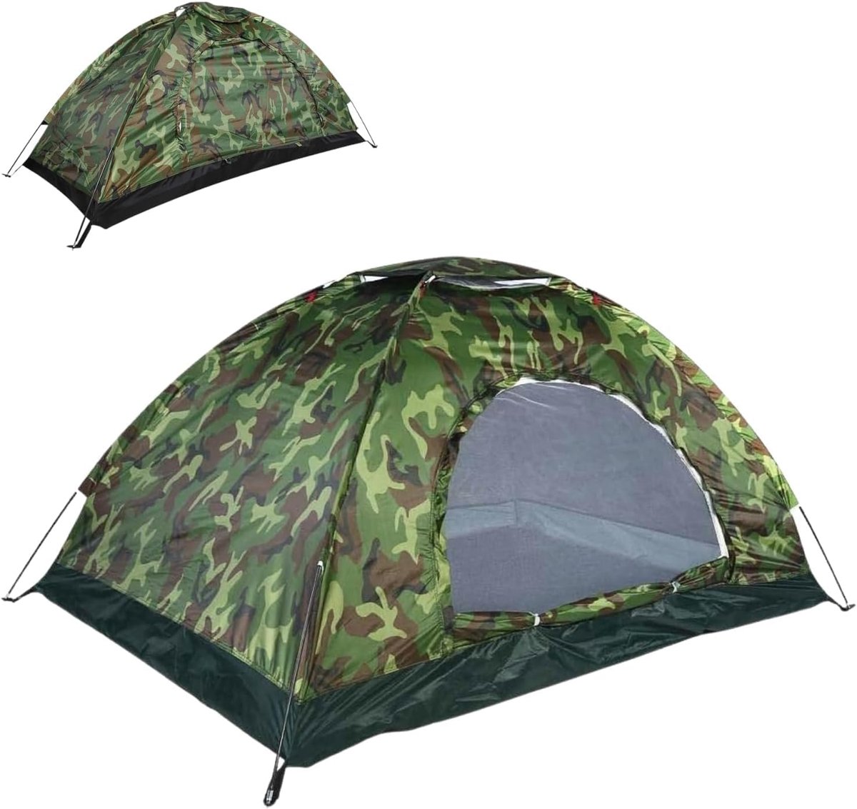 Campingtent voor 1 persoon, ultralichte koepeltent, pop-up tent voor 1 persoon, met insectenbescherming, eenvoudige installatie, voor kamperen, trekking, familie, outdoor