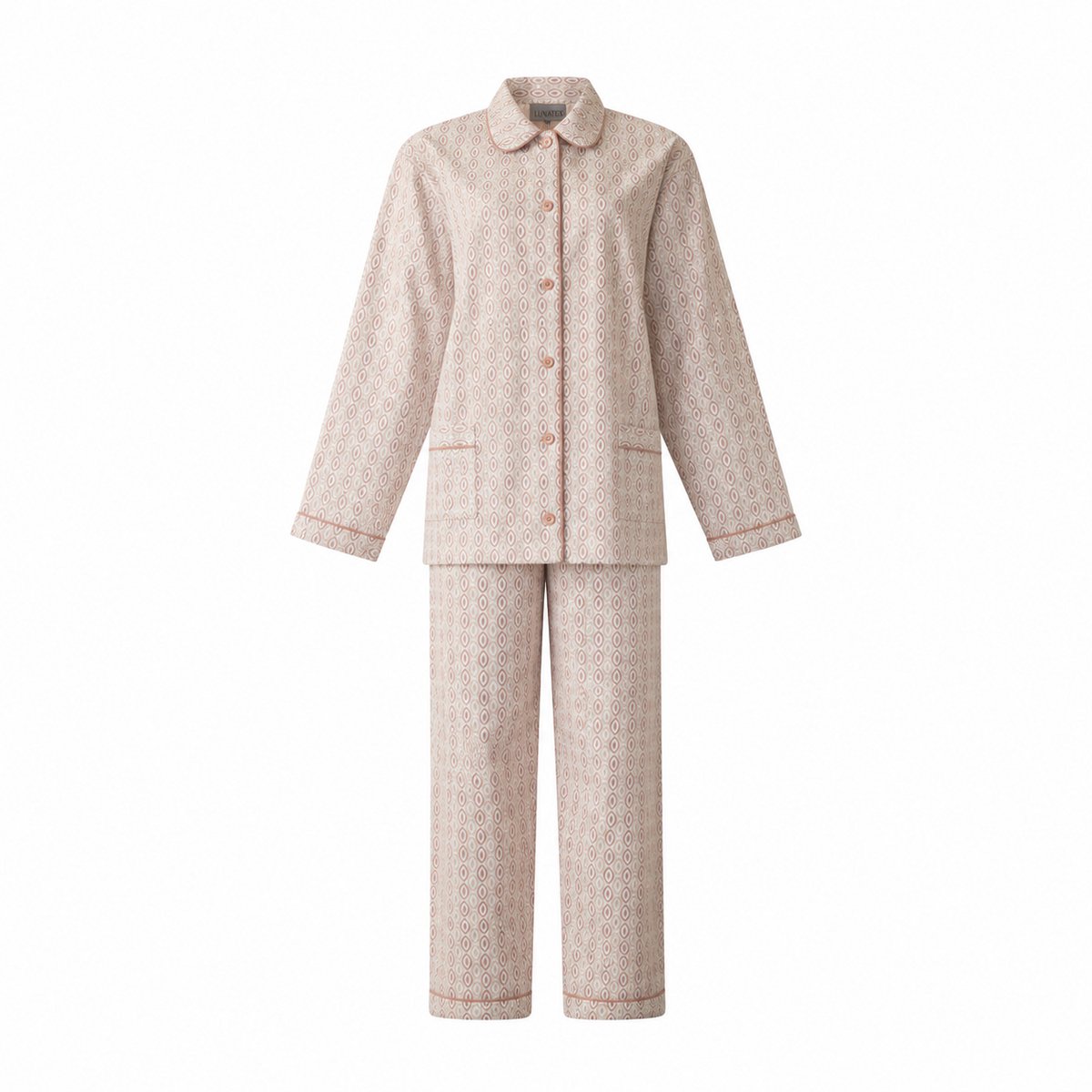Lunatex dames winter pyjama 641186 - warm flanel - roze