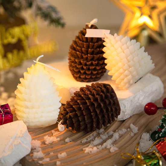 Siliconen 3D dennenappels - siliconen vorm herfst, doe-het-zelf kaarsen gietset, Halloween & Kerstmis kaarsvormen, siliconen mallen gietvormen kaarsen — afbeelding 5