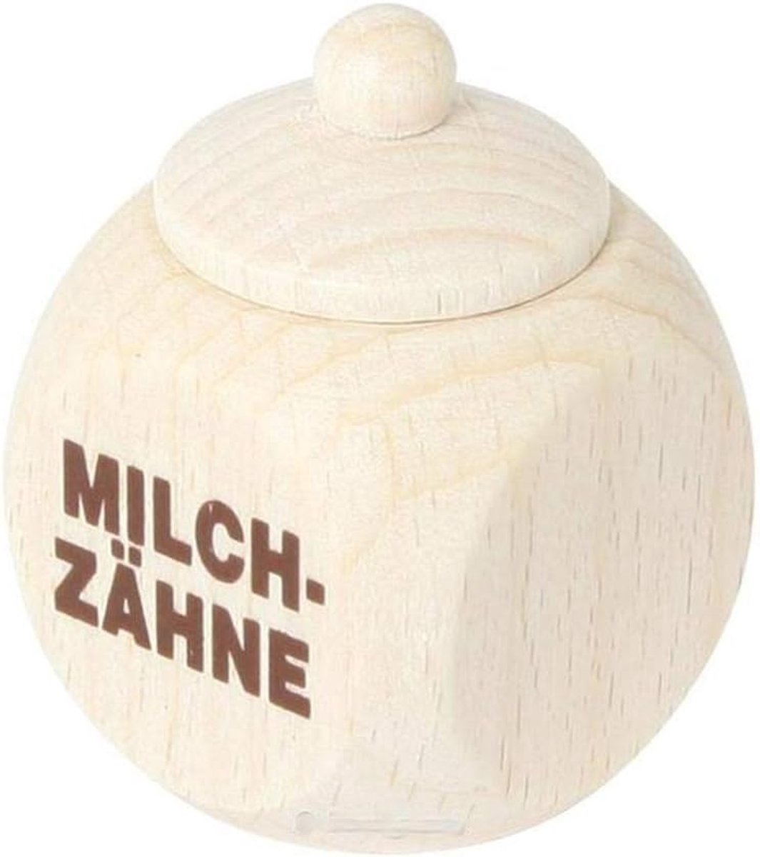 Melktanddoos - container - van hout - met inscriptie - perfect als klein geschenk