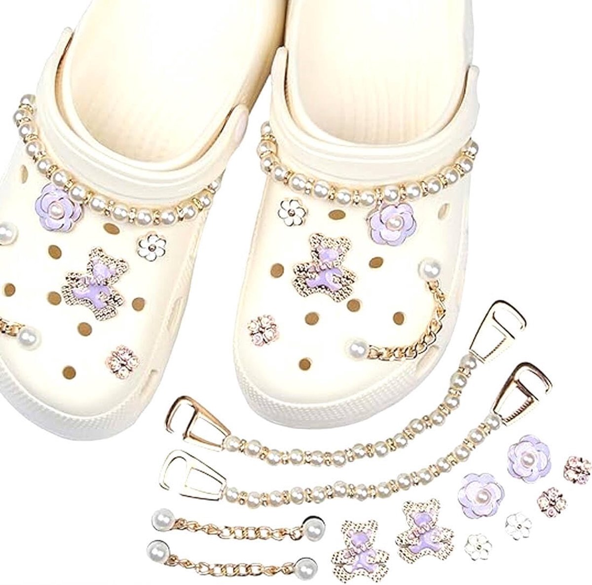 12 stuks schoen-aanhangers met strass voor clogs, DIY schoenenaccessoires voor dames, feestcadeau