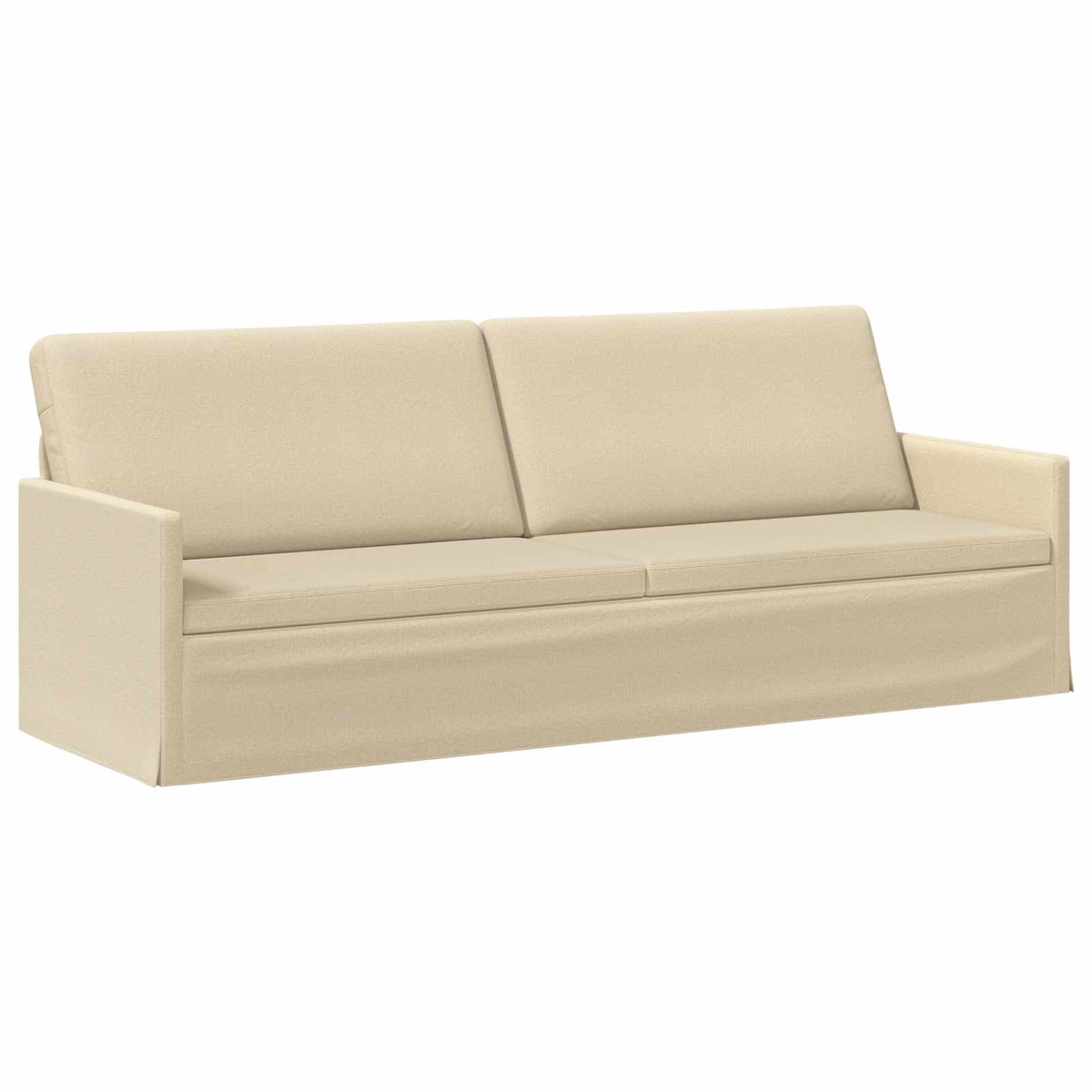 vidaXL 3-zits - sofa - Crèmekleurig - 220 - x - 81 - x - 82 - cm - Stof
