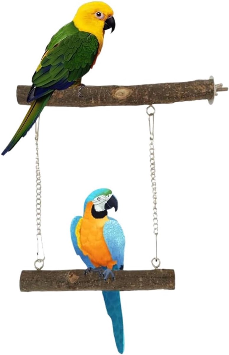 Schommel voor vogels, 1 stuk vogelschommel, speelgoed van hout, schommel voor vogels