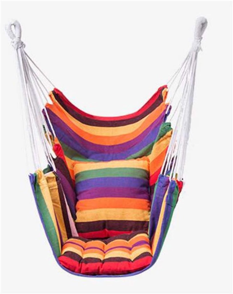 Hangstoel Swinging Indoor Outdoor Furniture Hangmat Opknoping Touw Stoel Swing Chair Seat Portable Camping Seat (Color : B, Size : 100x130cm)