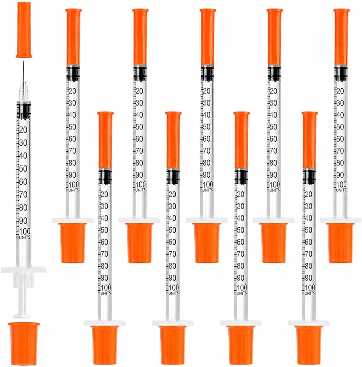 Doseerinstrument met schaalverdeling - 10 stuks | 1 ml meetinstrument voor het nauwkeurig aanbrengen van lijm, verf en oliën | Compact doseerhulpmiddel voor hobby, modelbouw en reparatie