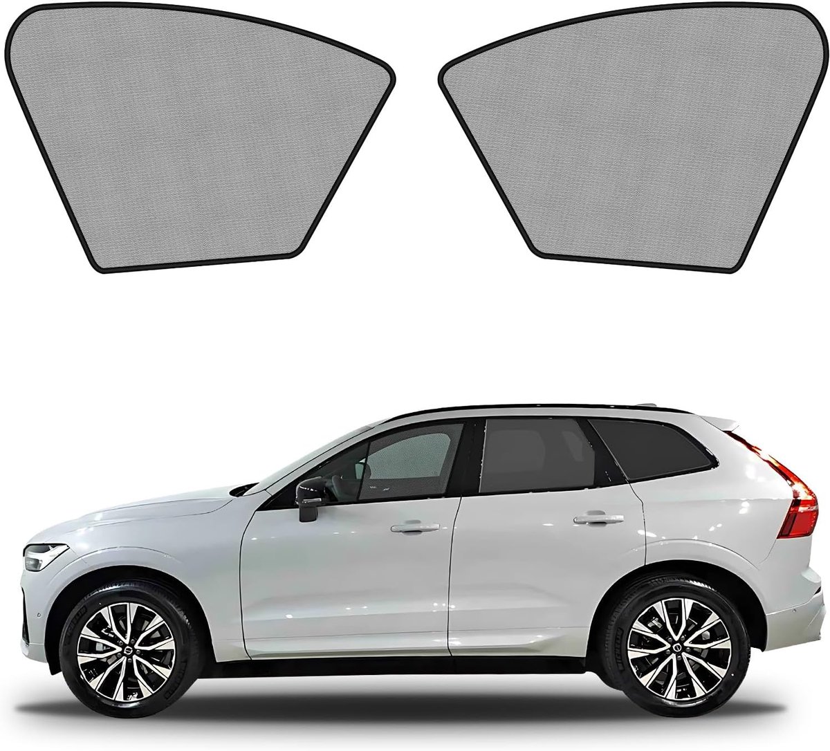 2 stuks insectenhor voor VOLVO XC60 2018-, zonwering auto voor achterste zijramen, vliegengaas, muggennet, bescherming tegen uv-stralen