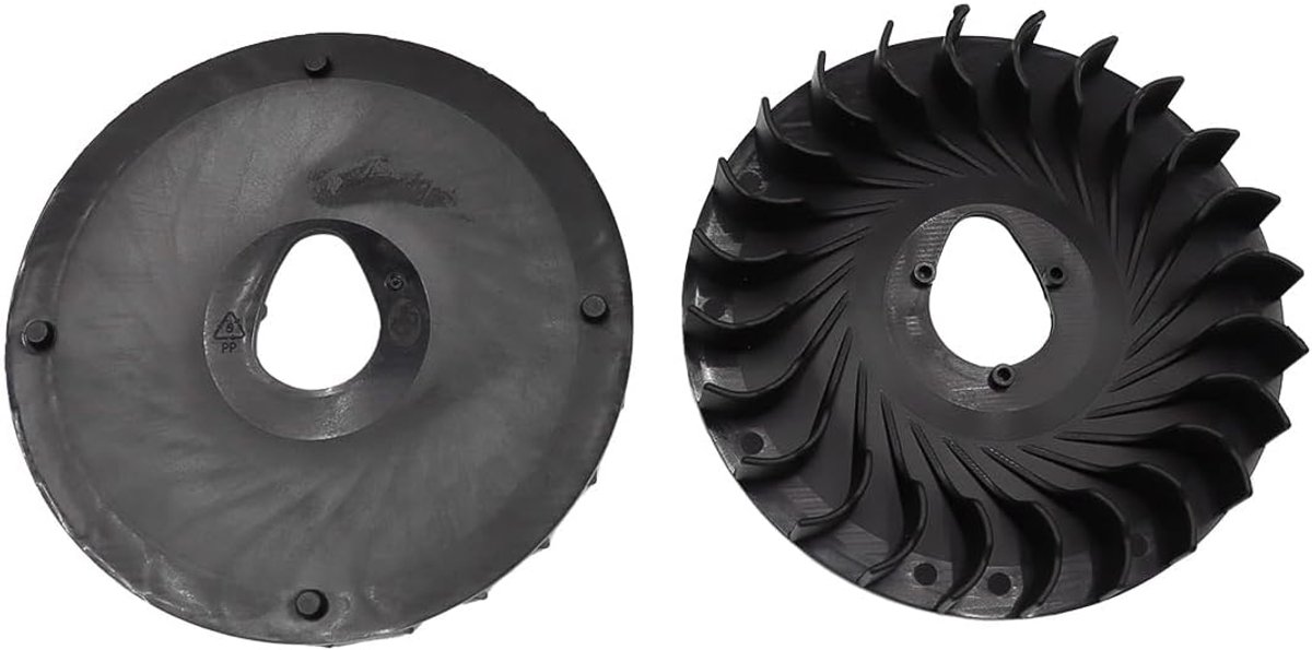 2 PCS Vliegwiel Ventilator, Vliegwiel Koelventilator voor GX200 GX160 GX 200 160 168F 5.5/6.5HP Motor 2KW 3KW, Zwart