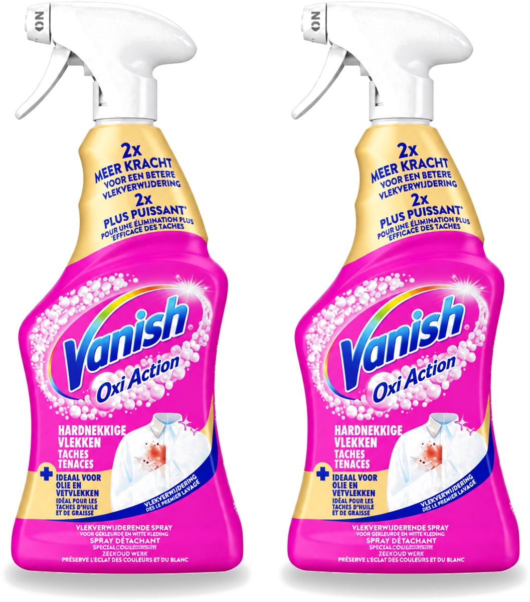 2 x Vanish – Vlekverwijderaar Spray – Hardnekkige Vlekken – 500 ml - Voordeelverpakking - 2 stuks