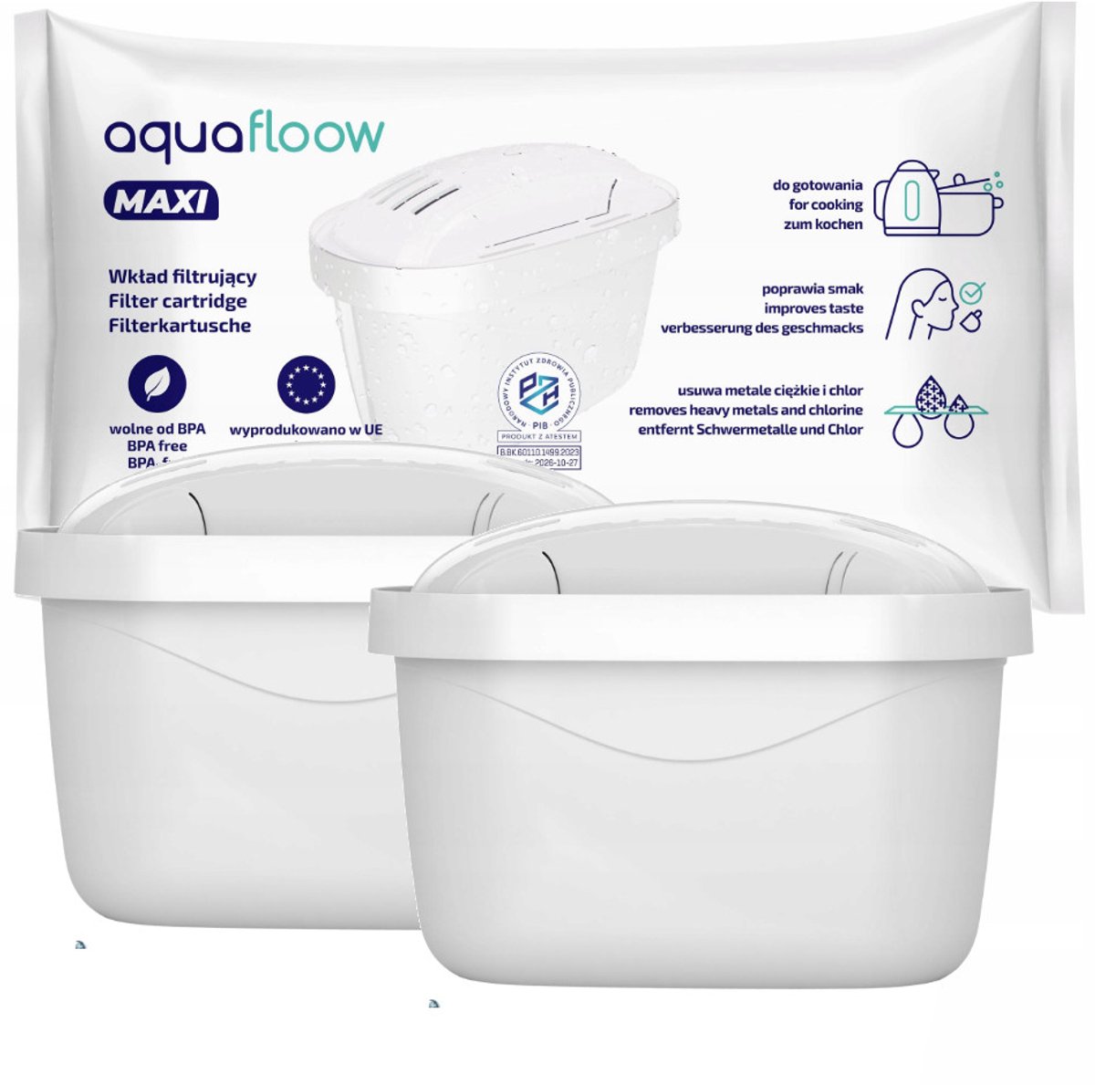 Aquafloow - Multipack - 2x Waterfilter - Aquaphor Brita Dafi Wessper