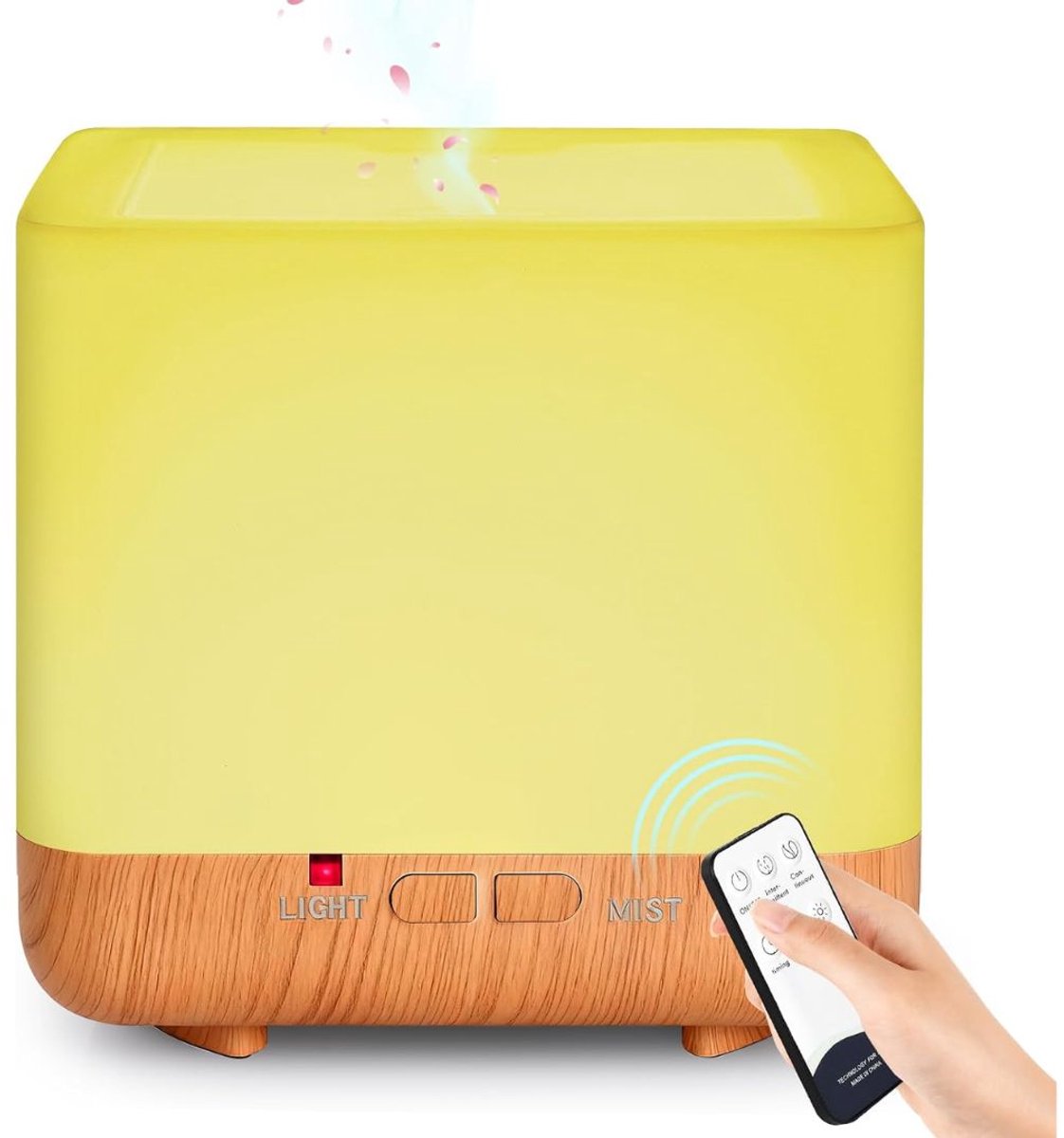 KLS® Humidifier - Humidifier en Diffuser - Oplaadbaar - Bruin - 10cm x 10cm x 10cm