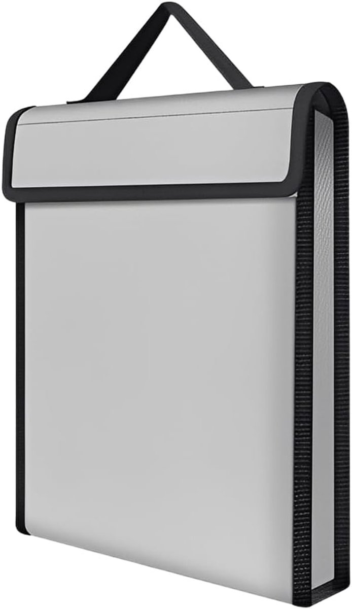 Vuurvast, waterdicht, vuurvaste tas voor geld, cassette, vuurvast, documententas, waterdicht, voor A4-documenten, paspoort, bankbestanden, geld, waardevolle spullen (300 x 230 x