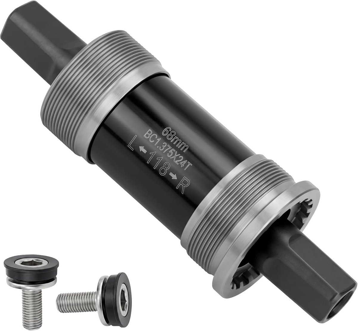 Vierkante trapaslagers, vier gaten, BSA binnenlager voor mountainbike, MTB, racefiets, fatbike, vierkant, BSA 68 mm x 113, 118, 120, 122,5, 124,5, 127 mm