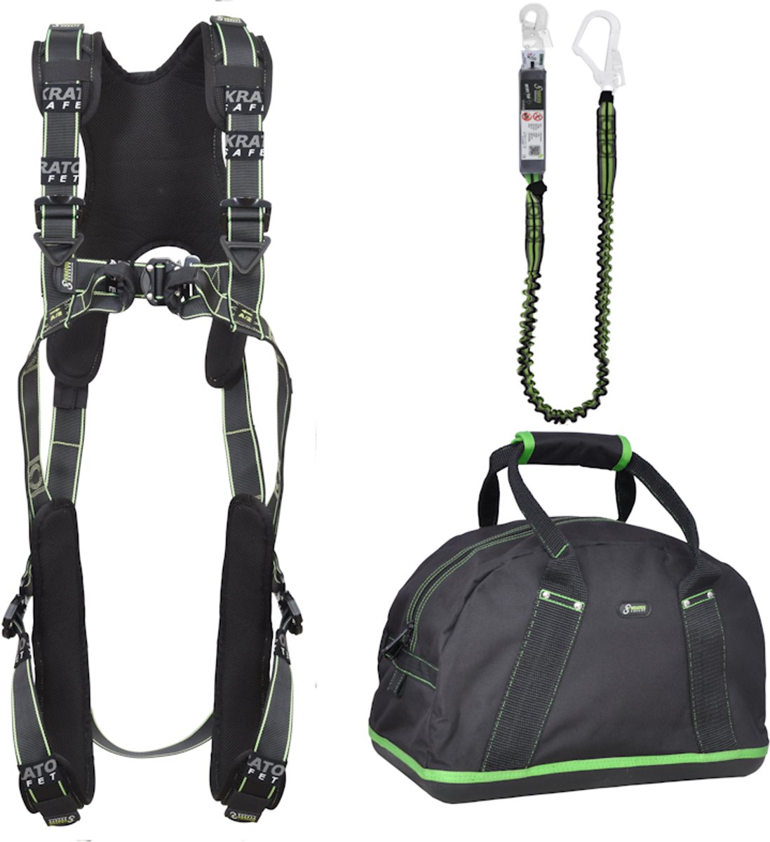 Kratos complete set valbeveiliging Comfort met elastische weerhoudingslijn - Maat M-L