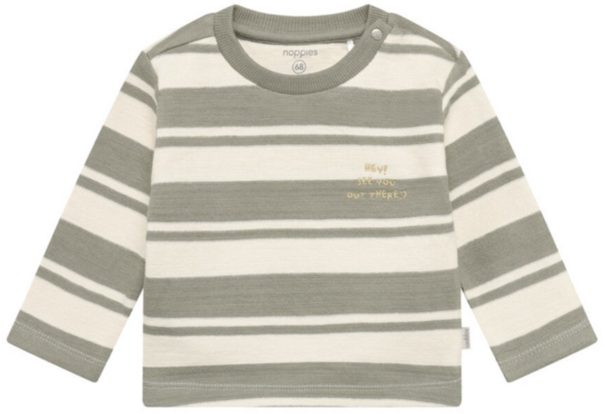 Noppies - T-shirt - Gestreept - Vetiver - Maat 86
