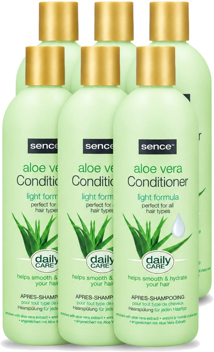 6 x Sence - Aloë Vera - Conditioner - Hydraterend - 400 ml - Voordeelverpakking - 6 stuks