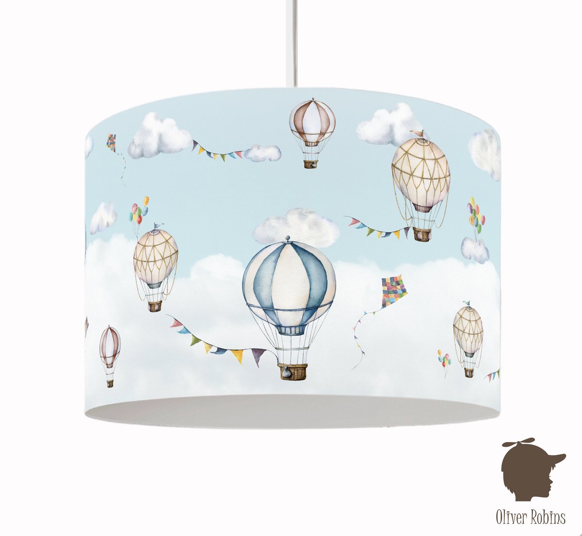 Hanglamp Balloons Bonanza Oliver Robins-lamp-kinderkamer-luchtballon-incl pendel-E27