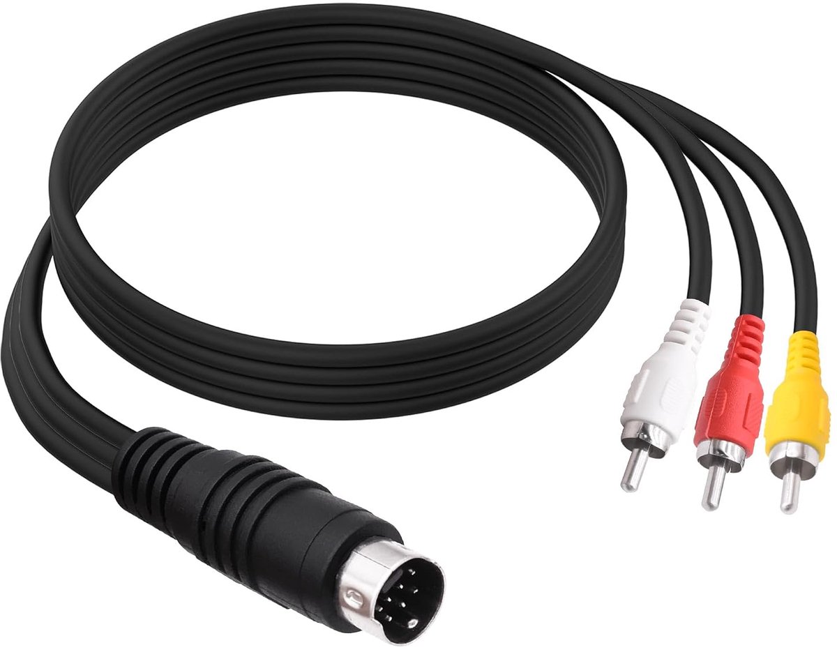 7-polig naar 3 RCA AV composiet videokabel mini DIN 7Pin Svideo stekker naar 3 RCA bus converterkabel 3 RCA rood geel wit video adapterkabel voor DVD HDTV Video PC projector 1,5 m