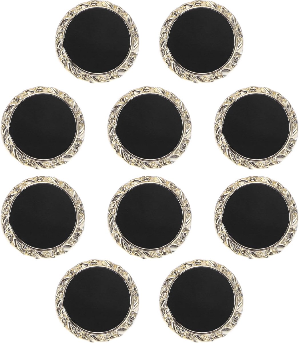 Knopen voor hemd broek blazer jas pak trui manchetten naaien breien decoratie voor vrouwen mannen kunststof hars reliëf rond 21 mm zwart
