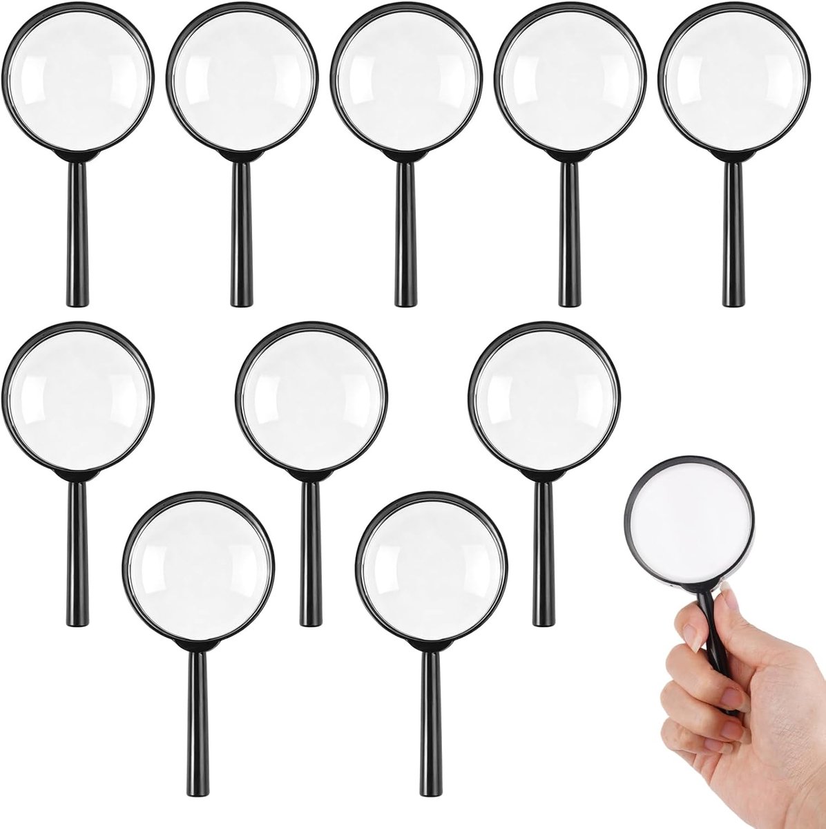 10 Stuks Vergrootglas voor Wetenschappelijk Onderzoek, Lezen, Natuurstudies