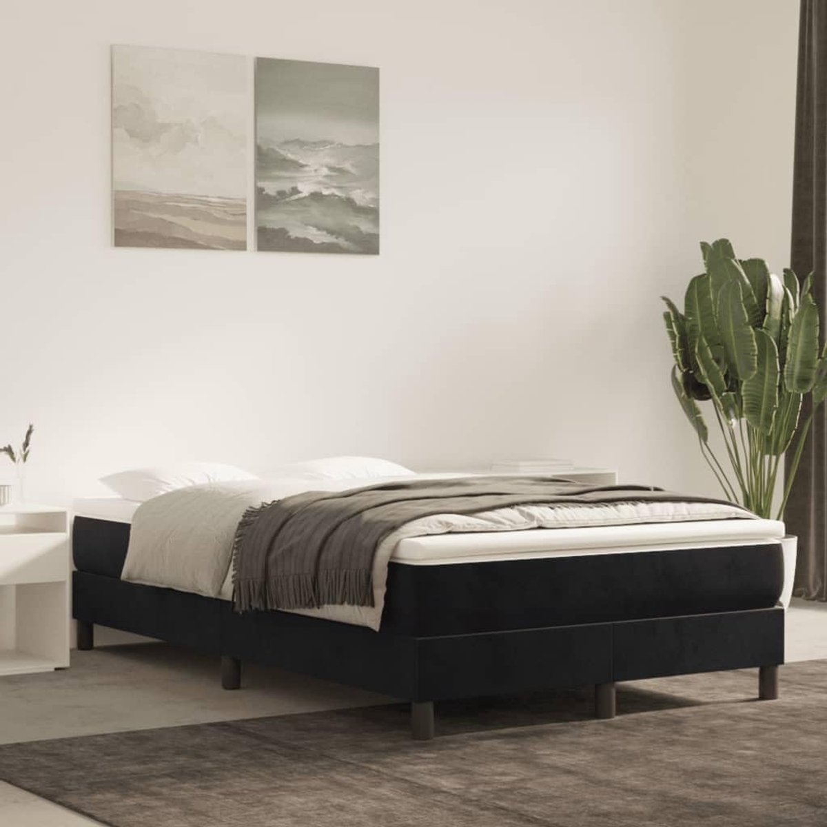 Boxspring zwart 120x200 cm