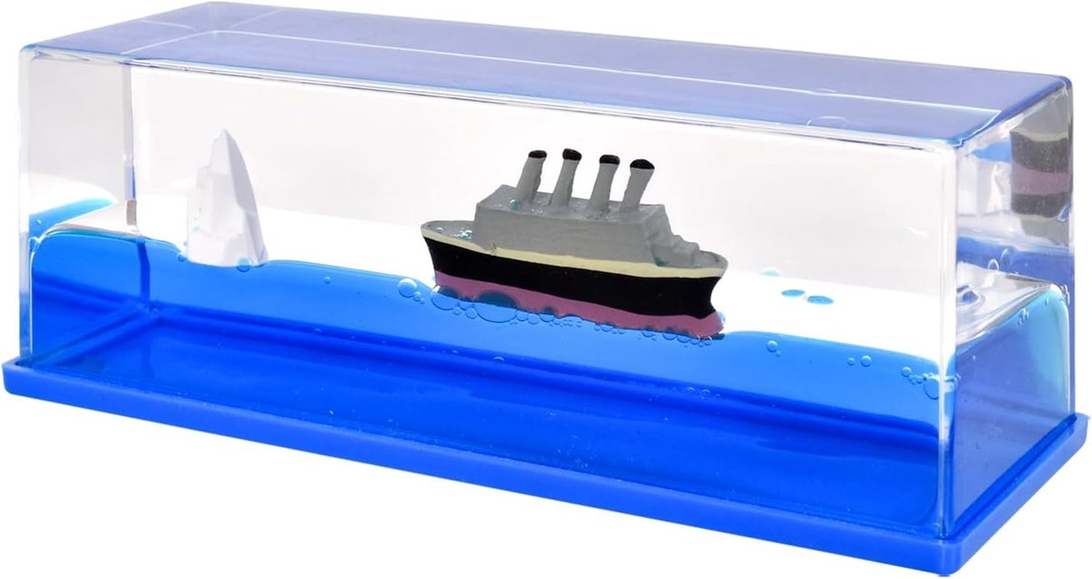 Vloeistof Drift Fles, Acryl Scheepsvloeistof Drift Fles Onzinkbaar Cruiseschip Speelgoed Zinken Nooit Scheepsdecoratie Kantoor En Huis Bootsloop Decoratie (B)
