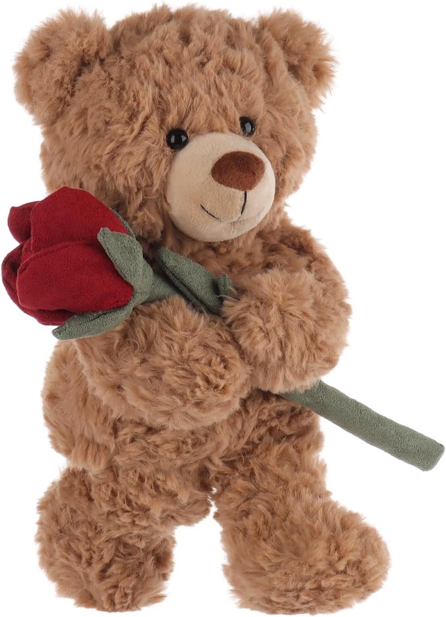 Lamb Knuffelzachte pluche beer met roze teddybeer, 23 cm, klein knuffeldier, speelgoed, cadeau voor kinderen en partners
