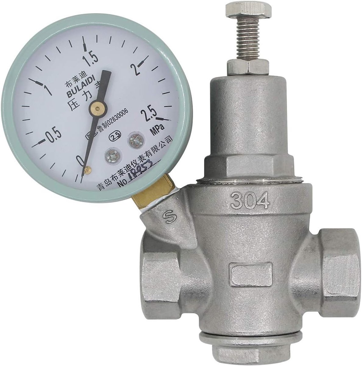 Dailygoods- Drukregelaar 1/2 3/4 1 Inch - Verstelbaar 1.5-10 bar - Roestvrij Staal - Waterdrukschakelaar - Max. Temperatuur 80 °C - Schokbestendig - Waterdrukregelaar