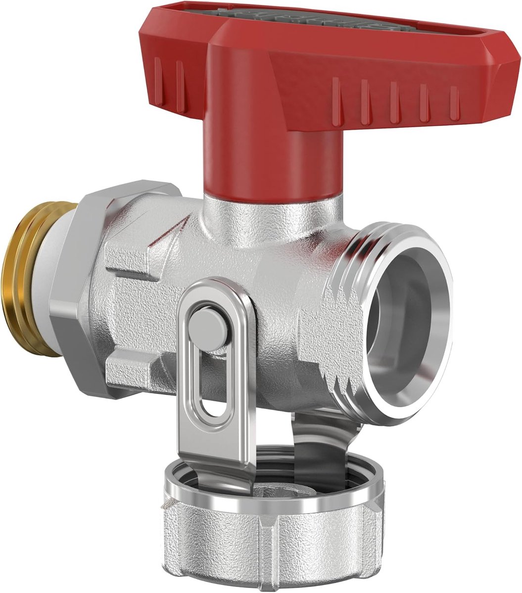 Simplex KFE Ball Valve for Heating with Male Thread G 1/2 Inch M x G 3/4 Inch M, Silicone Free, F10657 - ShopVlot