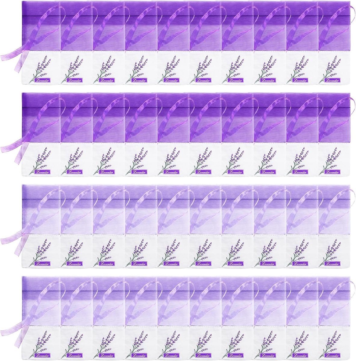 40 Pcs Lavender Drawstring Bags Lavender Bags Lavender Bags Cabinet Bags Lavender Pattern Empty Bag Lavender Bag - ShopVlot