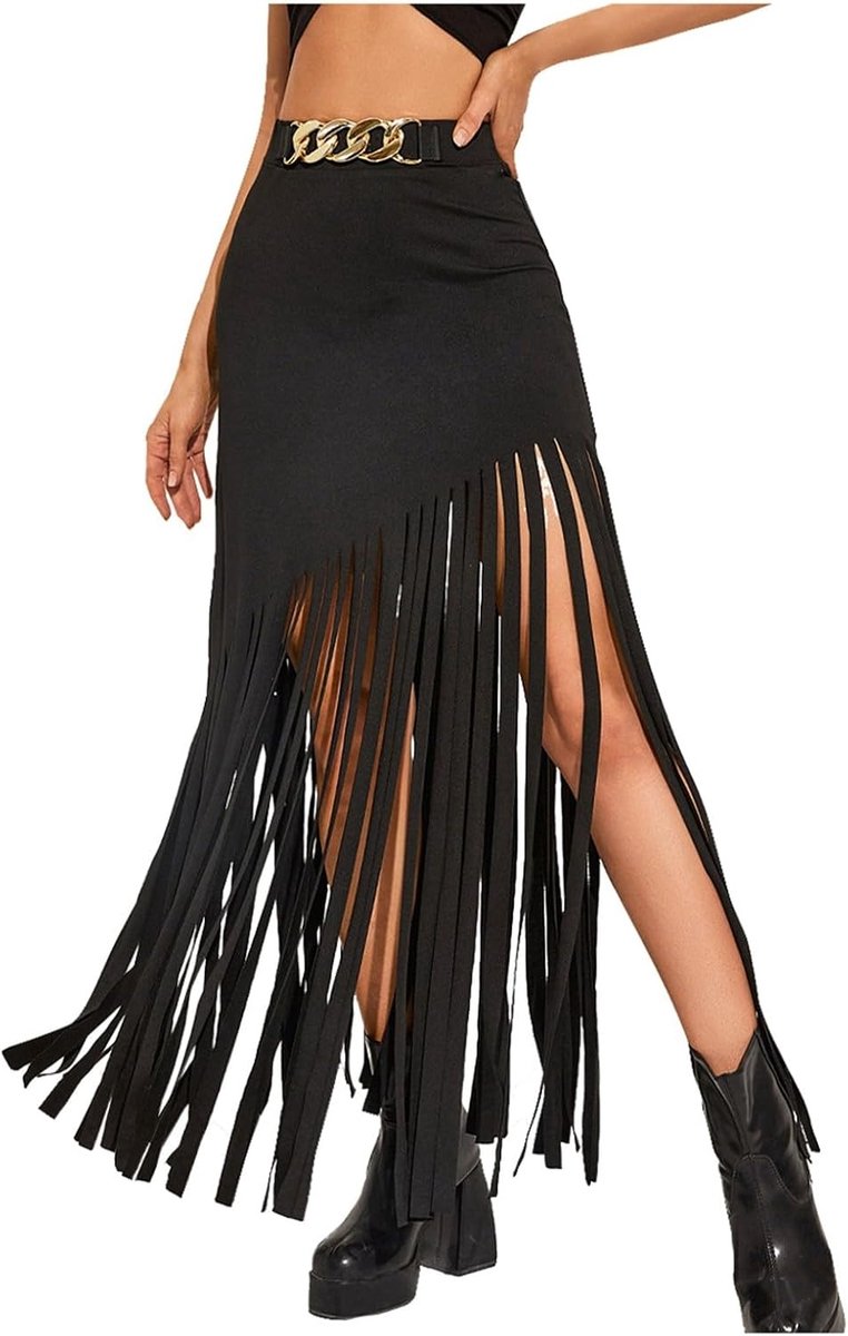 Damesrok, hoge taille, elegant, chique, geplooid, midi, lang, zomer, casual, kantoor, vintage, mode, potlood, skater, avond, A57