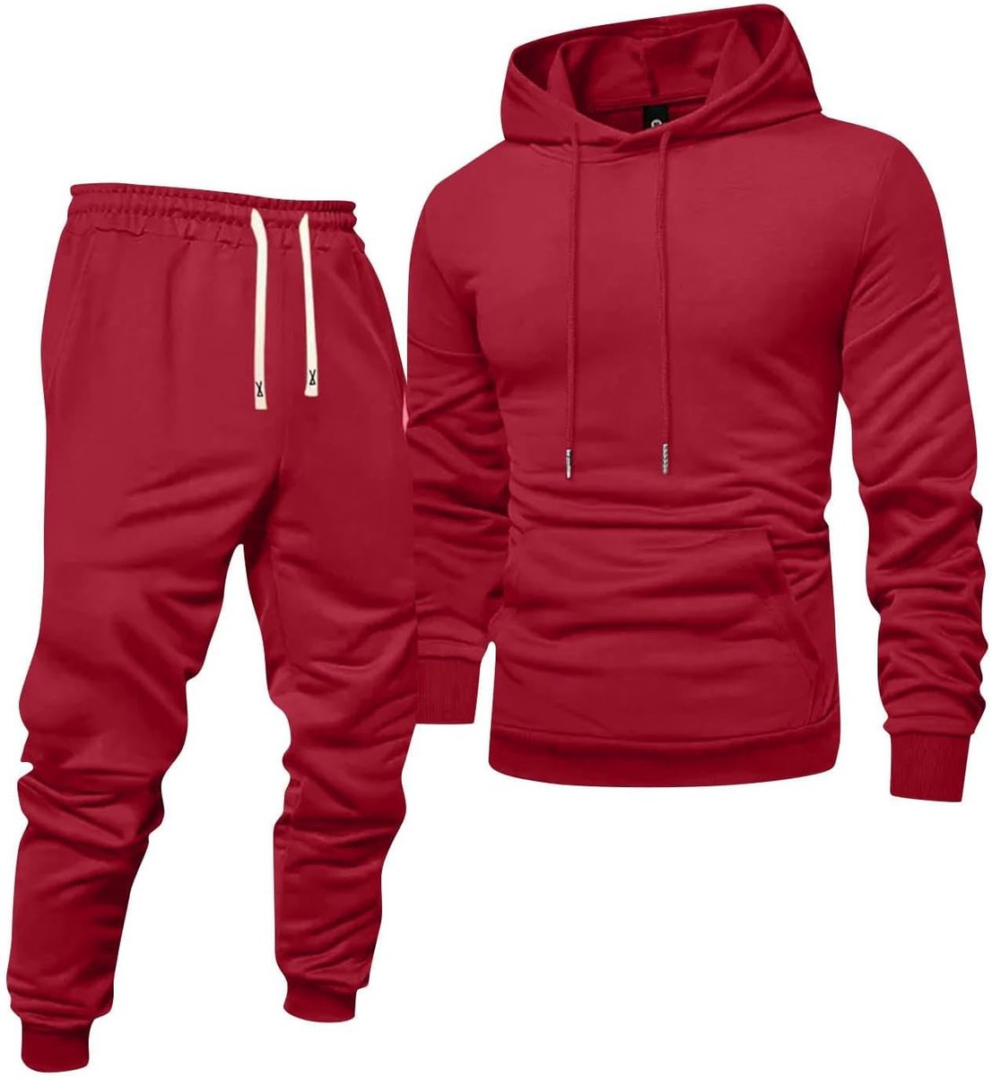 2-delige set voor heren, trainingspak, joggingbroek, sweatshirt, comfortabel, sport, katoen, ademend, casual, modieus, winter, A46