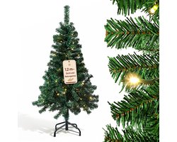 Herbruikbare kunstkerstboom met dennenappels en besneeuwde toppen, PVC-boom, 120 cm
