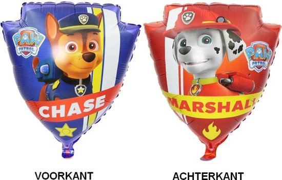 Ramkoers Reserveren Sijpelen Paw Patrol Ballonnen set Chase & Marshal - Versiering - Verjaardag -  Decoratie | bol.com