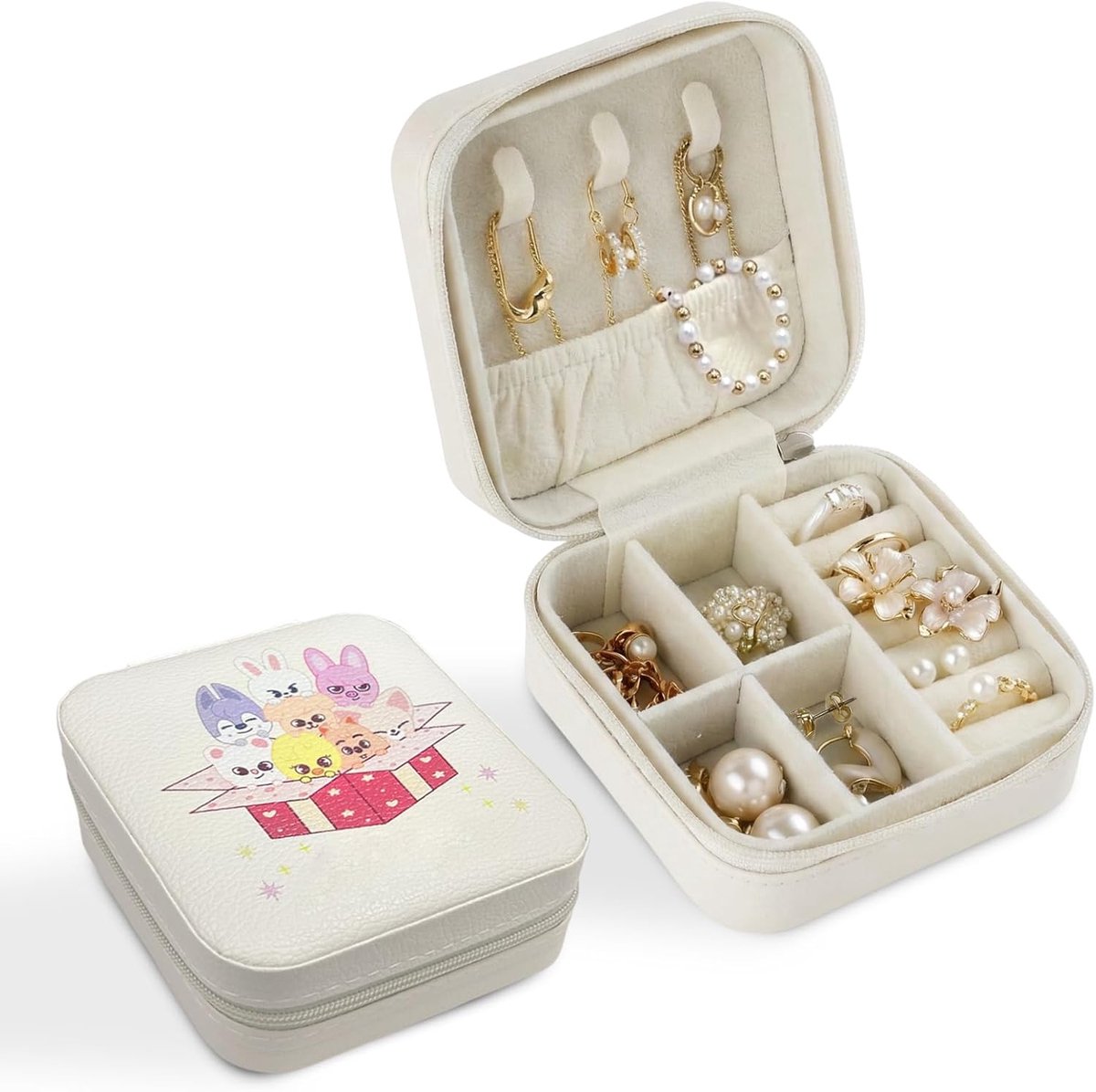 SKids Jewelry Box Kpop Merch,SKids Travel Jewelry Box for STAYs,STAY Portable Jewelry Box for Women,Travel Jewelry Box - ShopVlot