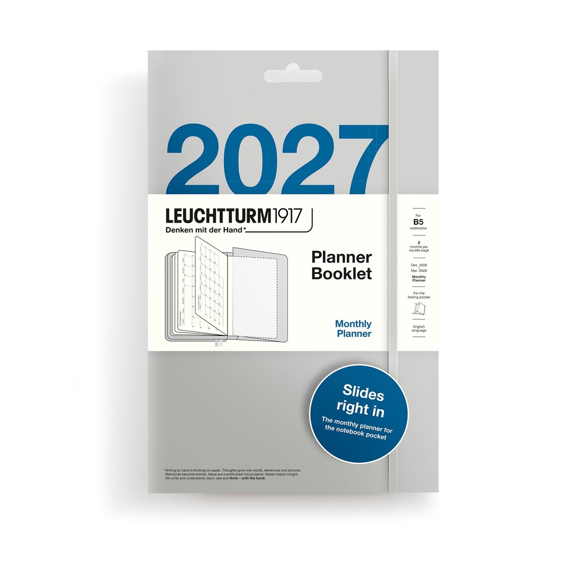 Leuchtturm1917 B5 Planner Booklet 2027, Monthly Planner