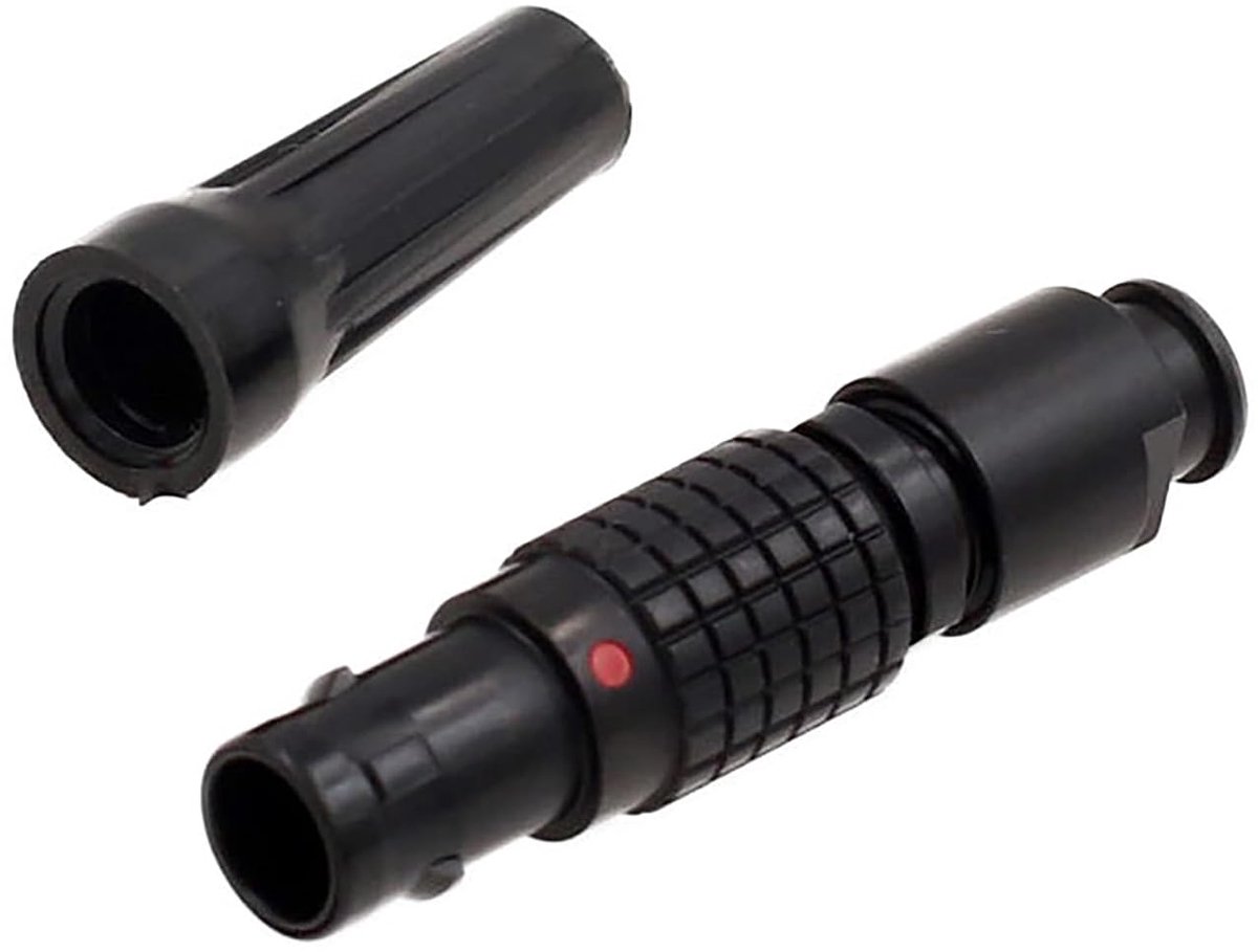 HangTon Zwarte 1B FGG 7-pins connector, mannelijke ronde push pull kabel plug compatibel voor LEMO-type, 22AWG 7A - ShopVlot