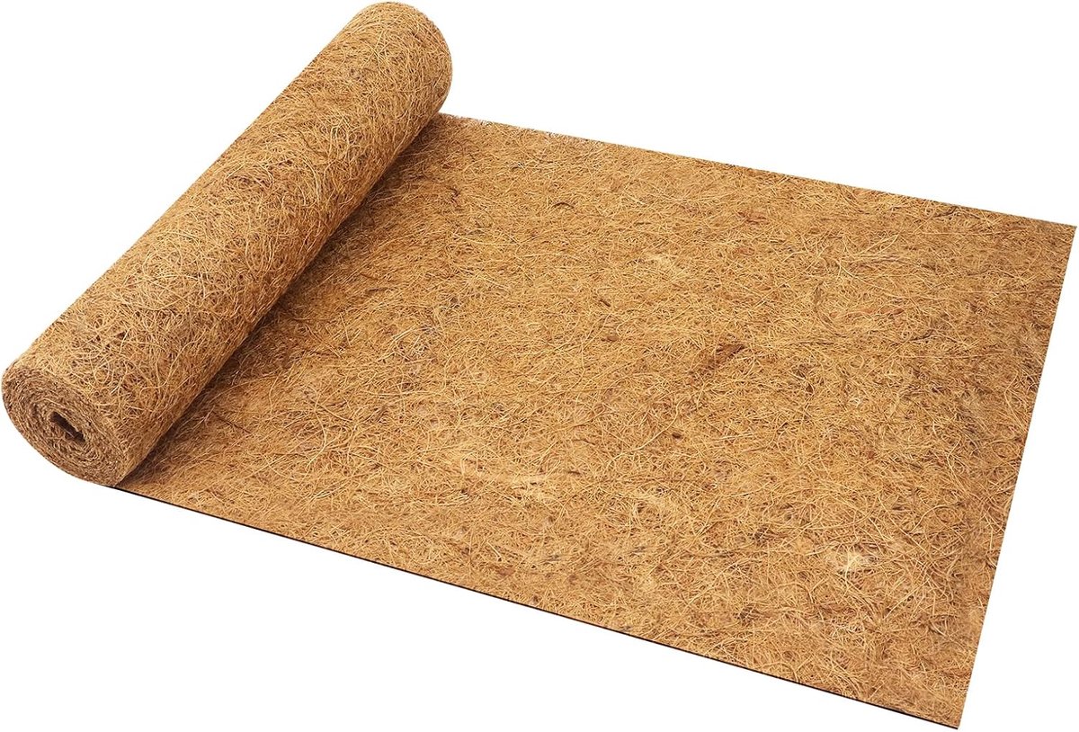 Coconut Mat Made of 100% Coconut Fibres, 40 cm x 3 m Wide Roll, Grow Mat Without Latex, Rodent Rug, Organic Winter - ShopVlot